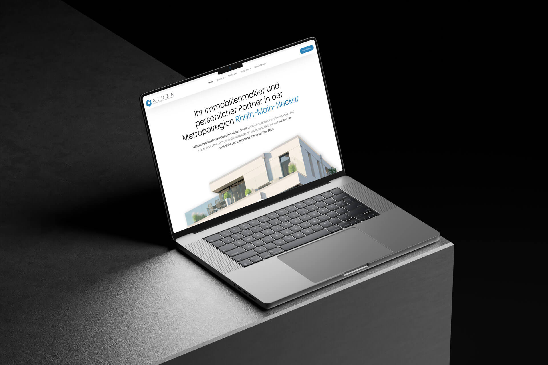 Website von Michael Gluza Immobilien – moderner Webauftritt für Immobilienmakler in der Rhein-Main-Neckar-Region