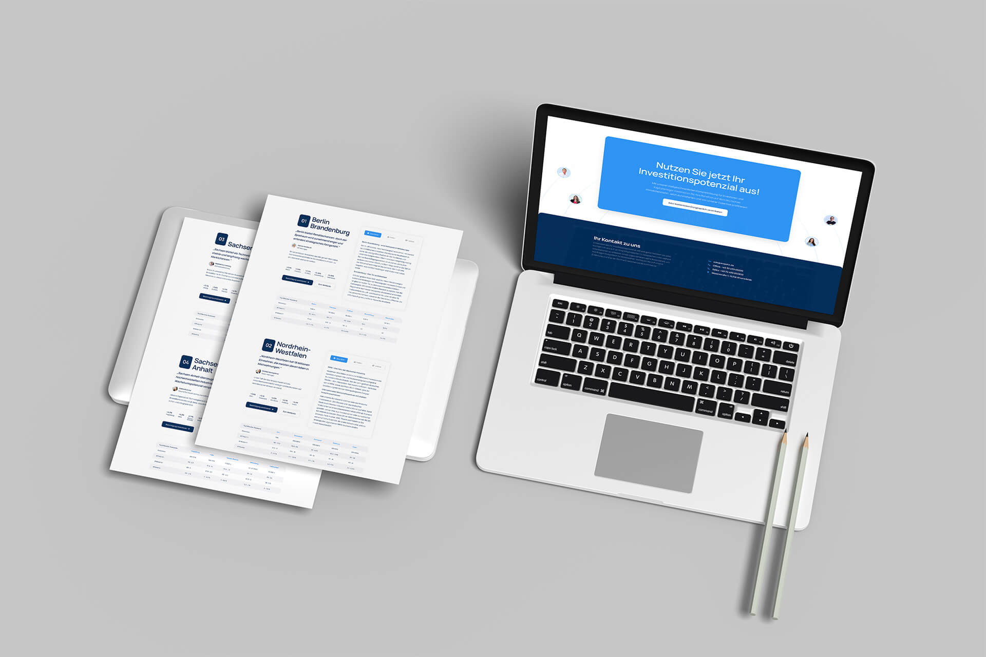Über uns-Seite der Investix Group – Darstellung von Vision, Werten und Geschäftsführung.
